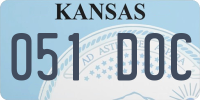 KS license plate 051DOC