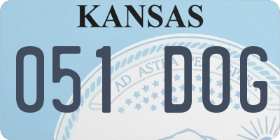 KS license plate 051DOG