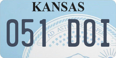 KS license plate 051DOI
