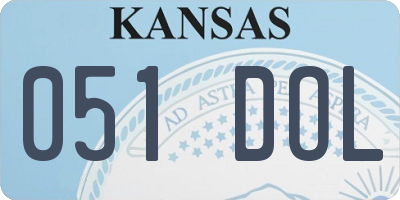 KS license plate 051DOL