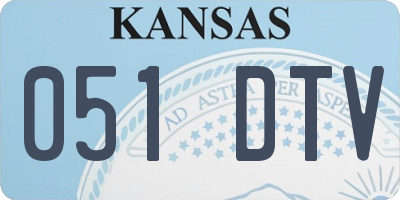KS license plate 051DTV