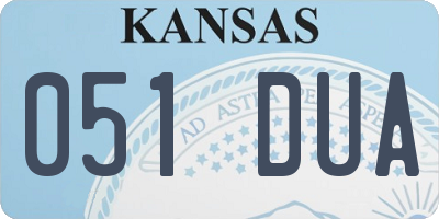 KS license plate 051DUA