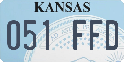 KS license plate 051FFD