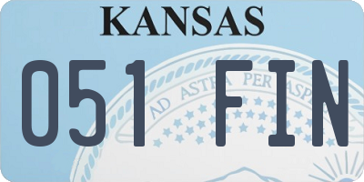 KS license plate 051FIN