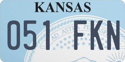 KS license plate 051FKN