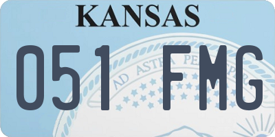 KS license plate 051FMG