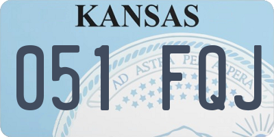 KS license plate 051FQJ