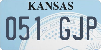 KS license plate 051GJP