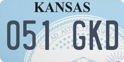 KS license plate 051GKD