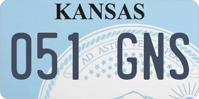 KS license plate 051GNS