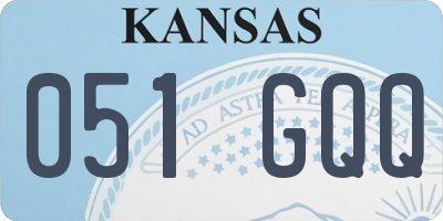 KS license plate 051GQQ