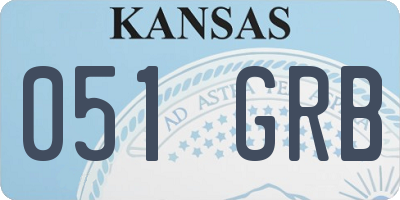 KS license plate 051GRB
