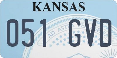 KS license plate 051GVD