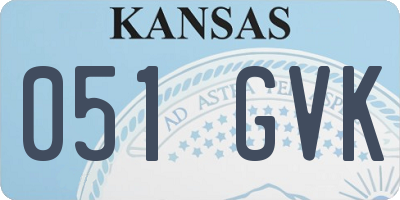 KS license plate 051GVK