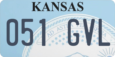 KS license plate 051GVL