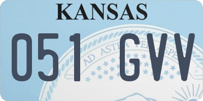 KS license plate 051GVV