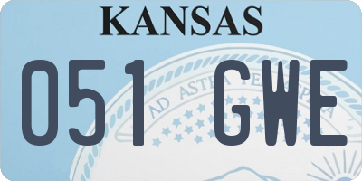 KS license plate 051GWE