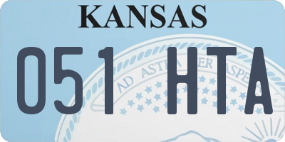 KS license plate 051HTA