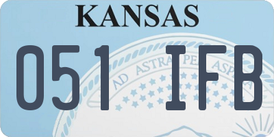 KS license plate 051IFB