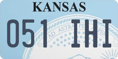 KS license plate 051IHI