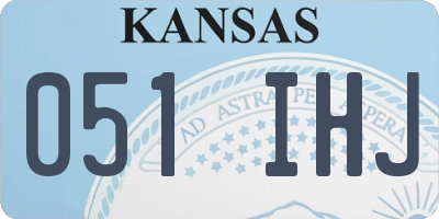 KS license plate 051IHJ
