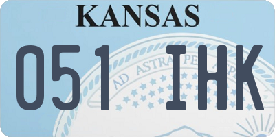 KS license plate 051IHK