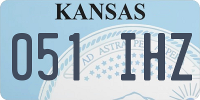 KS license plate 051IHZ