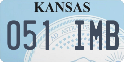 KS license plate 051IMB