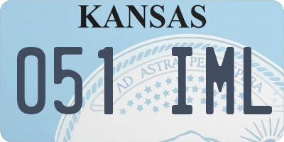 KS license plate 051IML