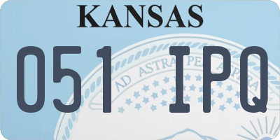KS license plate 051IPQ