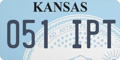 KS license plate 051IPT