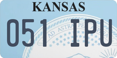 KS license plate 051IPU
