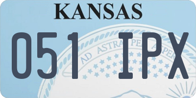 KS license plate 051IPX