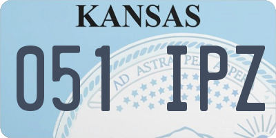 KS license plate 051IPZ