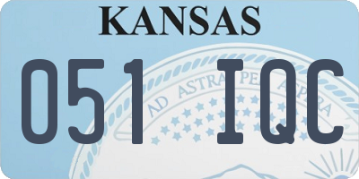KS license plate 051IQC