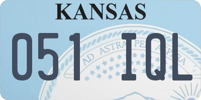 KS license plate 051IQL