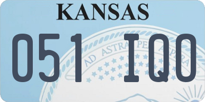 KS license plate 051IQO