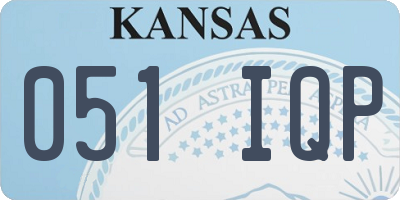KS license plate 051IQP