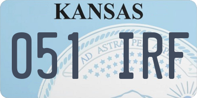 KS license plate 051IRF