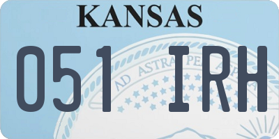KS license plate 051IRH