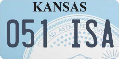 KS license plate 051ISA