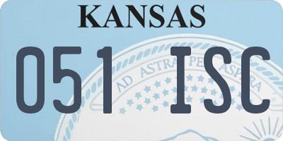 KS license plate 051ISC