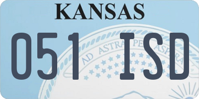KS license plate 051ISD
