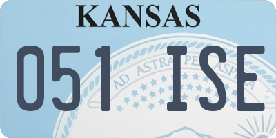 KS license plate 051ISE