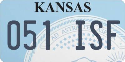 KS license plate 051ISF