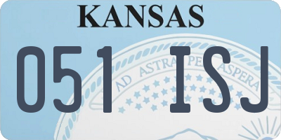 KS license plate 051ISJ