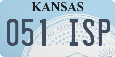 KS license plate 051ISP