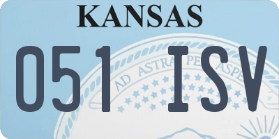 KS license plate 051ISV