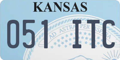 KS license plate 051ITC