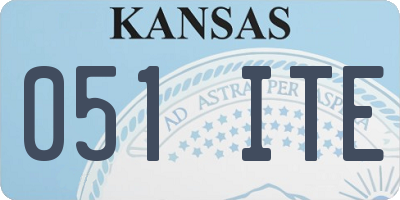 KS license plate 051ITE